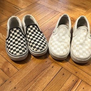 Two pairs of Vans slip in sneakers!